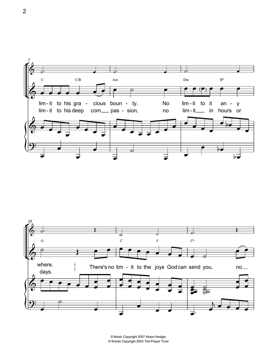 There's No Limit There's No Limit Piano, Vocal, Guitar scores gallery preview page 2