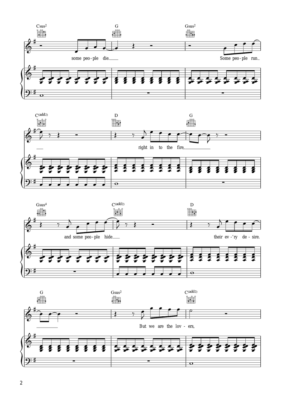 The Heart Never Lies The Heart Never Lies Piano, Vocal, Guitar scores gallery preview page 2