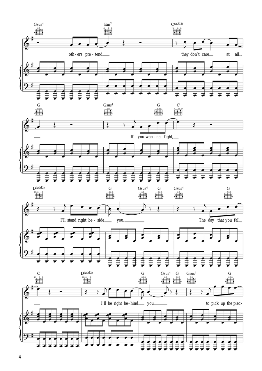 The Heart Never Lies The Heart Never Lies Piano, Vocal, Guitar scores gallery preview page 4