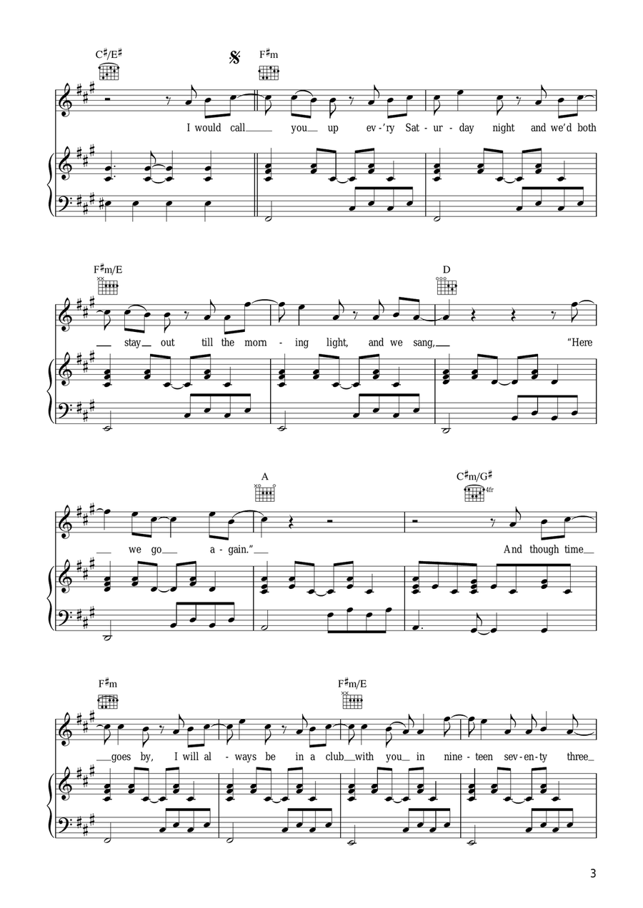 1973 1973 Piano, Vocal, Guitar scores gallery preview page 3