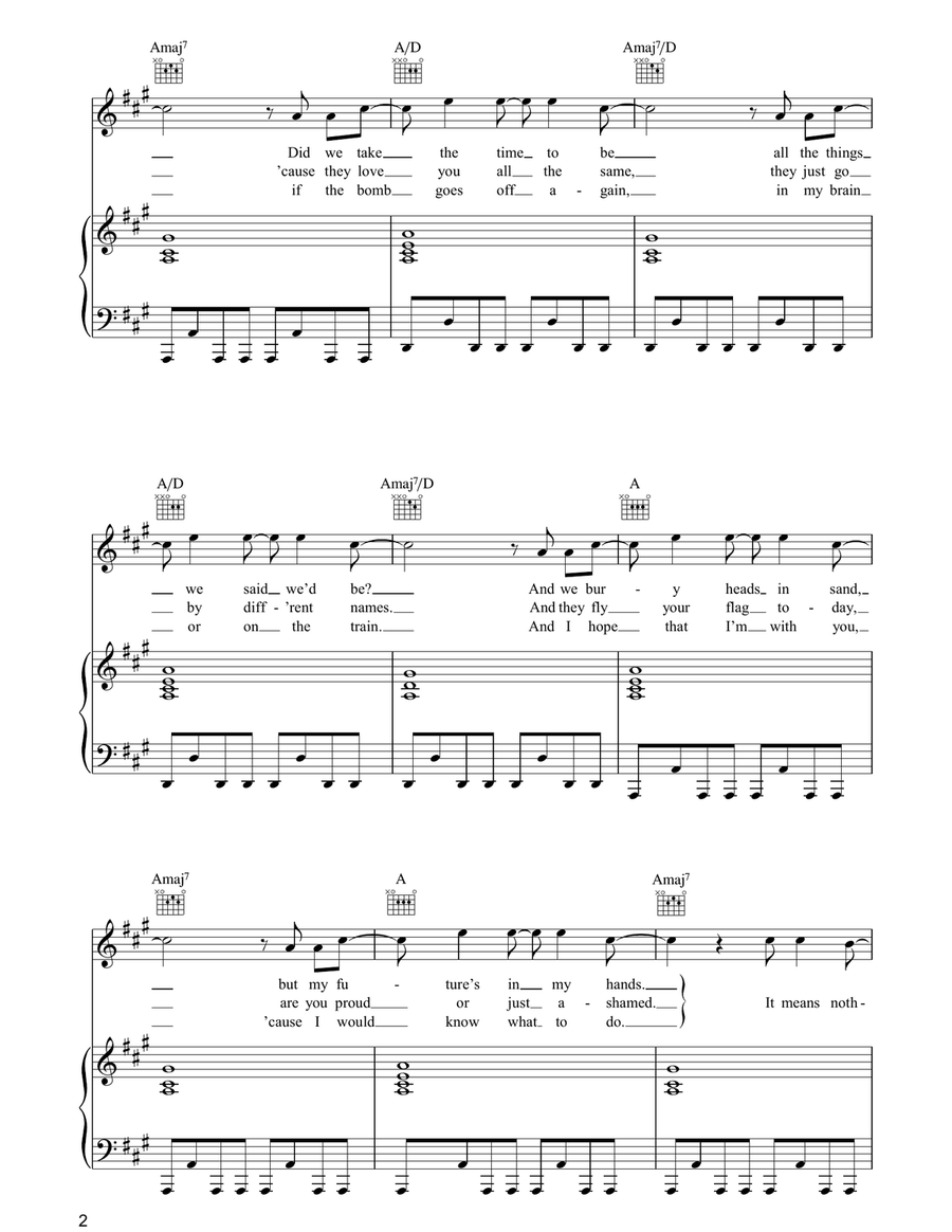 It Means Nothing It Means Nothing Piano, Vocal, Guitar scores gallery preview page 2