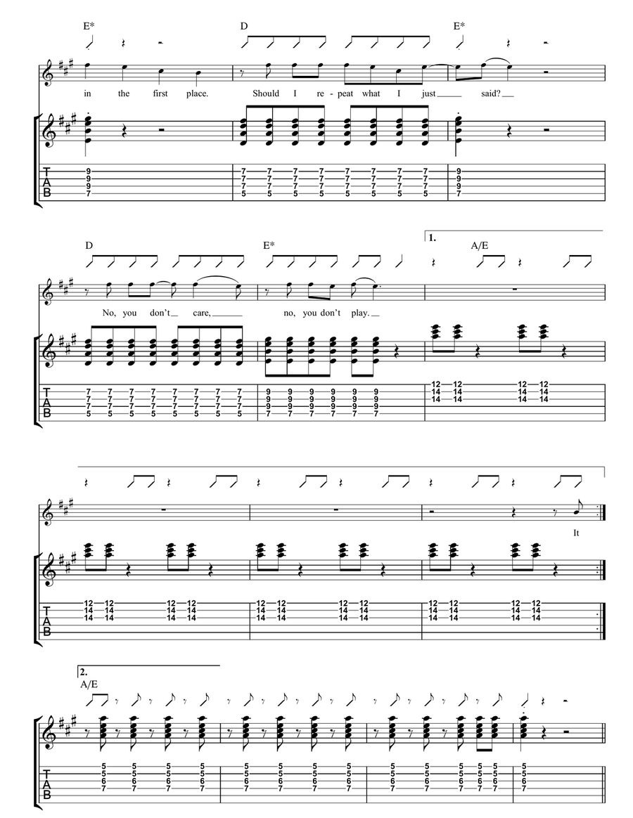 Caught In Your Trap Caught In Your Trap Guitar Tablature scores gallery preview page 3