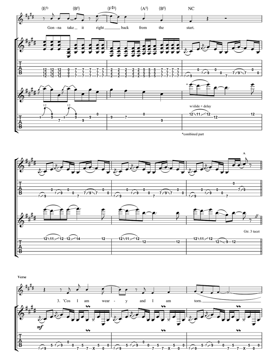 Gonna Take It Gonna Take It Guitar Tablature scores gallery preview page 4