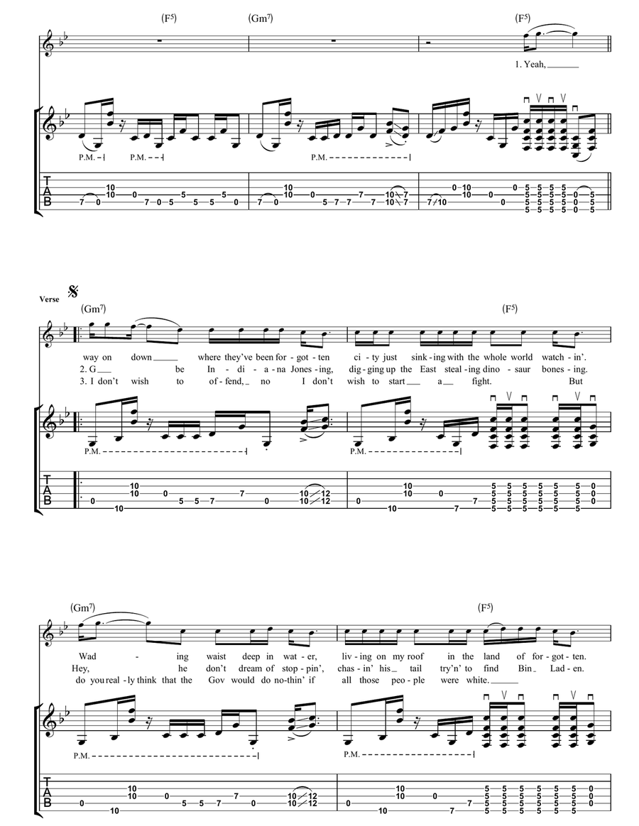 Gov Did Nothin' Gov Did Nothin' Guitar Tablature scores gallery preview page 2