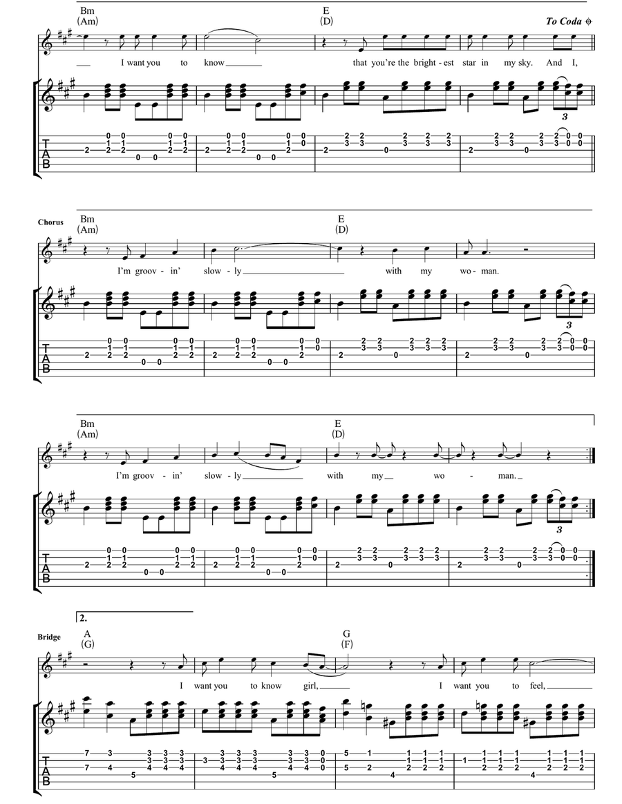 Groovin' Slowly Groovin' Slowly Guitar Tablature scores gallery preview page 3
