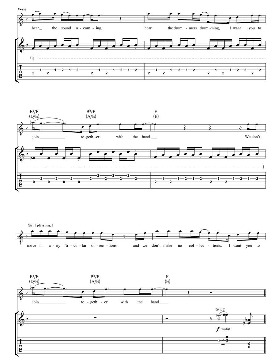 Join Together Join Together Guitar Tablature scores gallery preview page 2