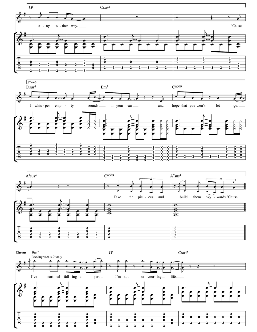 Machines Machines Guitar Tablature scores gallery preview page 3