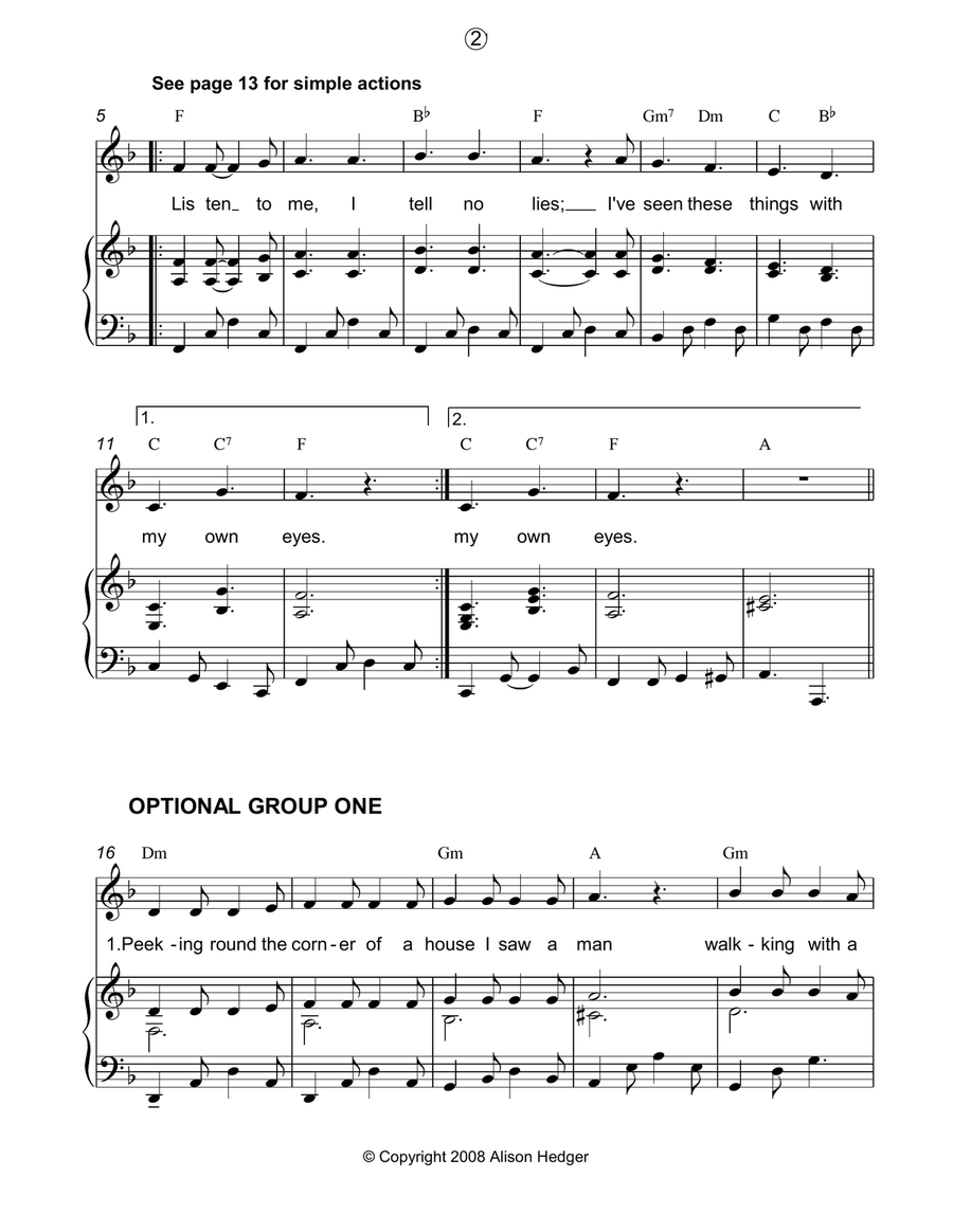 The Happy Easter Bunnies The Happy Easter Bunnies Piano, Vocal, Guitar scores gallery preview page 2