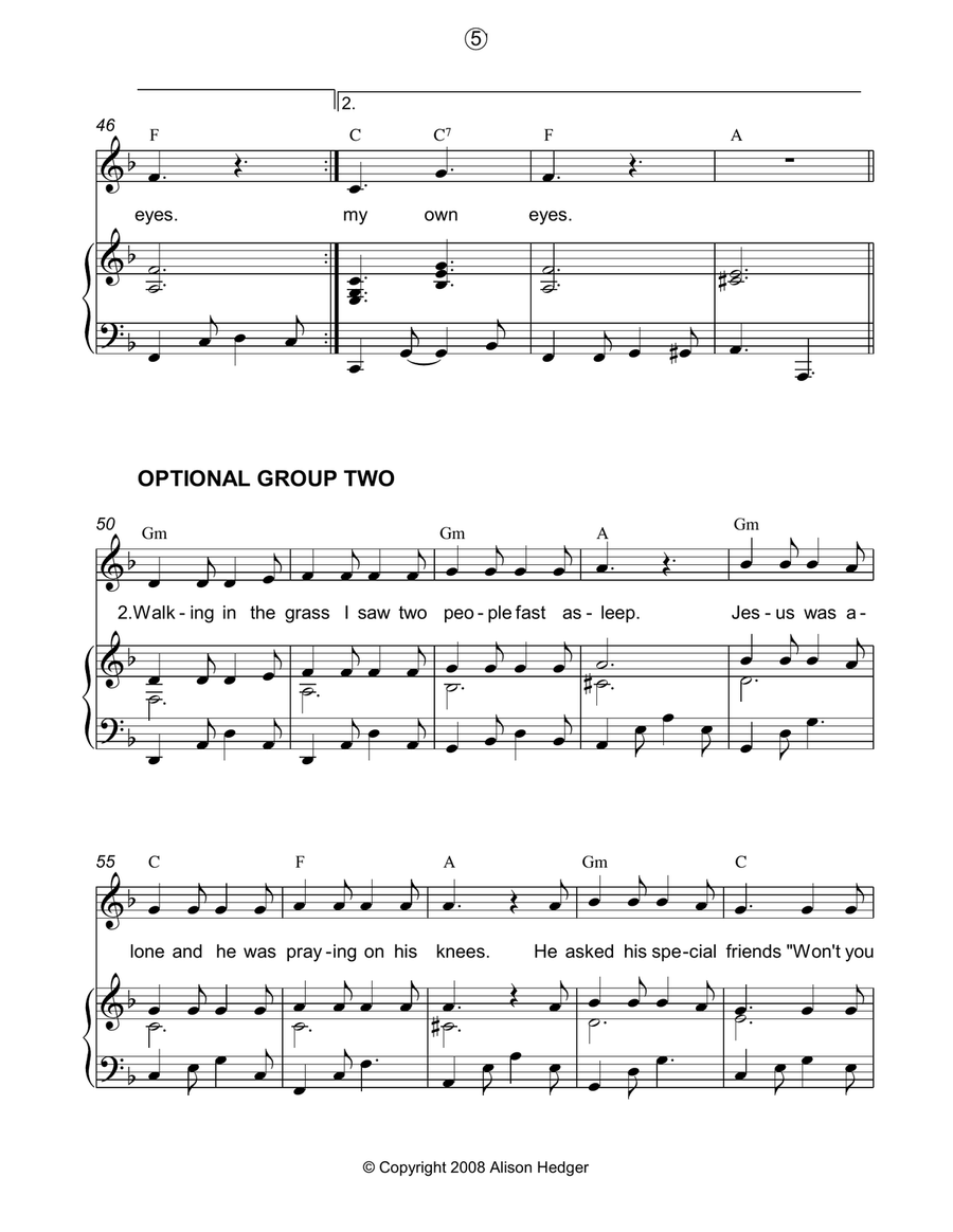 The Happy Easter Bunnies The Happy Easter Bunnies Piano, Vocal, Guitar scores gallery preview page 5