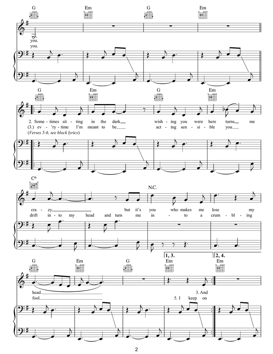Crazy For You Crazy For You Acoustic Guitar scores gallery preview page 2