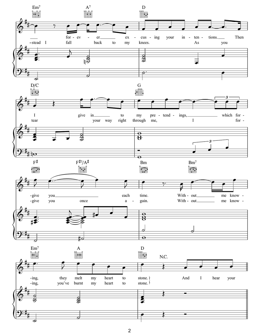 Melt My Heart To Stone Melt My Heart To Stone Acoustic Guitar scores gallery preview page 2