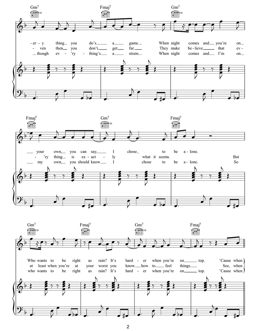 Right As Rain Right As Rain Acoustic Guitar scores gallery preview page 2