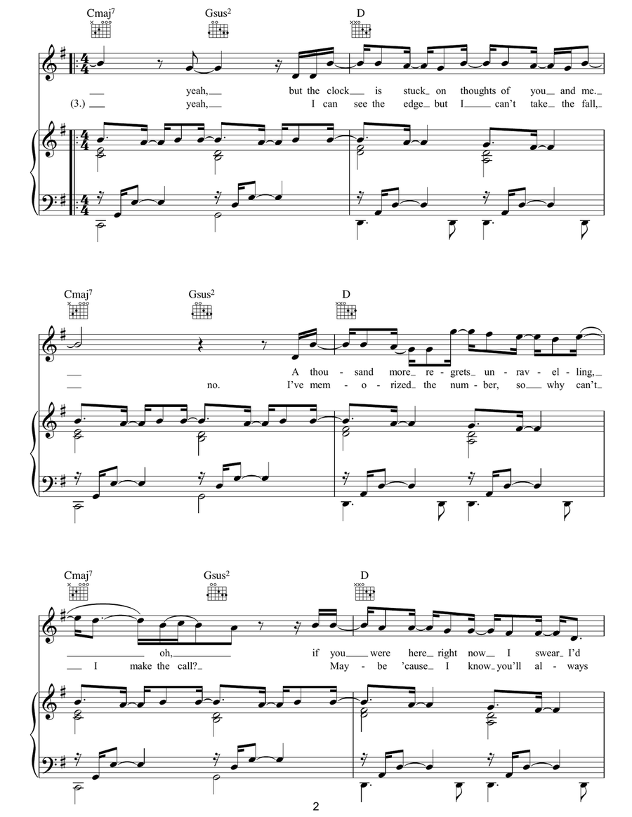 Inconsolable Inconsolable Piano, Vocal, Guitar scores gallery preview page 2
