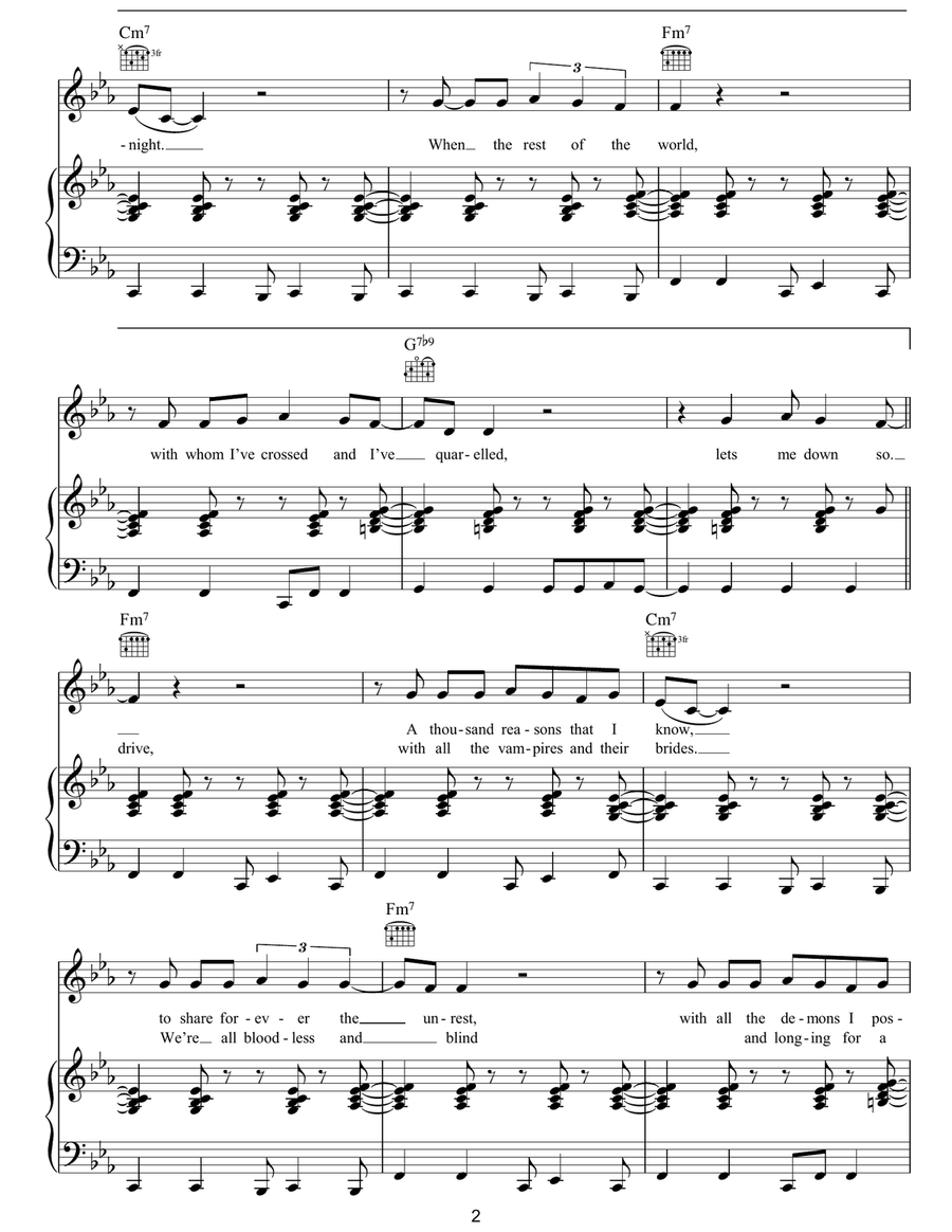 Tired Of Being Sorry Tired Of Being Sorry Piano, Vocal, Guitar scores gallery preview page 2