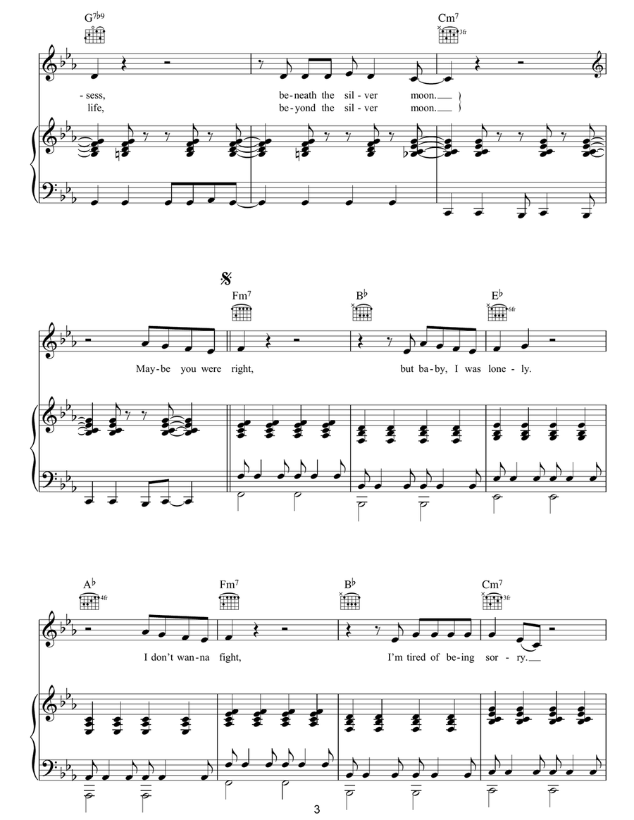 Tired Of Being Sorry Tired Of Being Sorry Piano, Vocal, Guitar scores gallery preview page 3