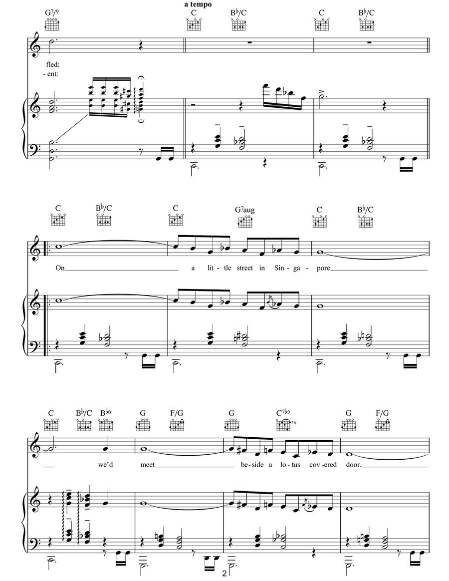 On A Little Street In Singapore Guitar scores gallery preview page 2