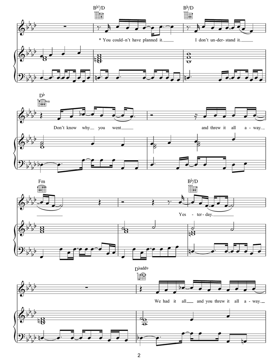 Goodbye To The Broken Goodbye To The Broken Piano, Vocal, Guitar scores gallery preview page 2