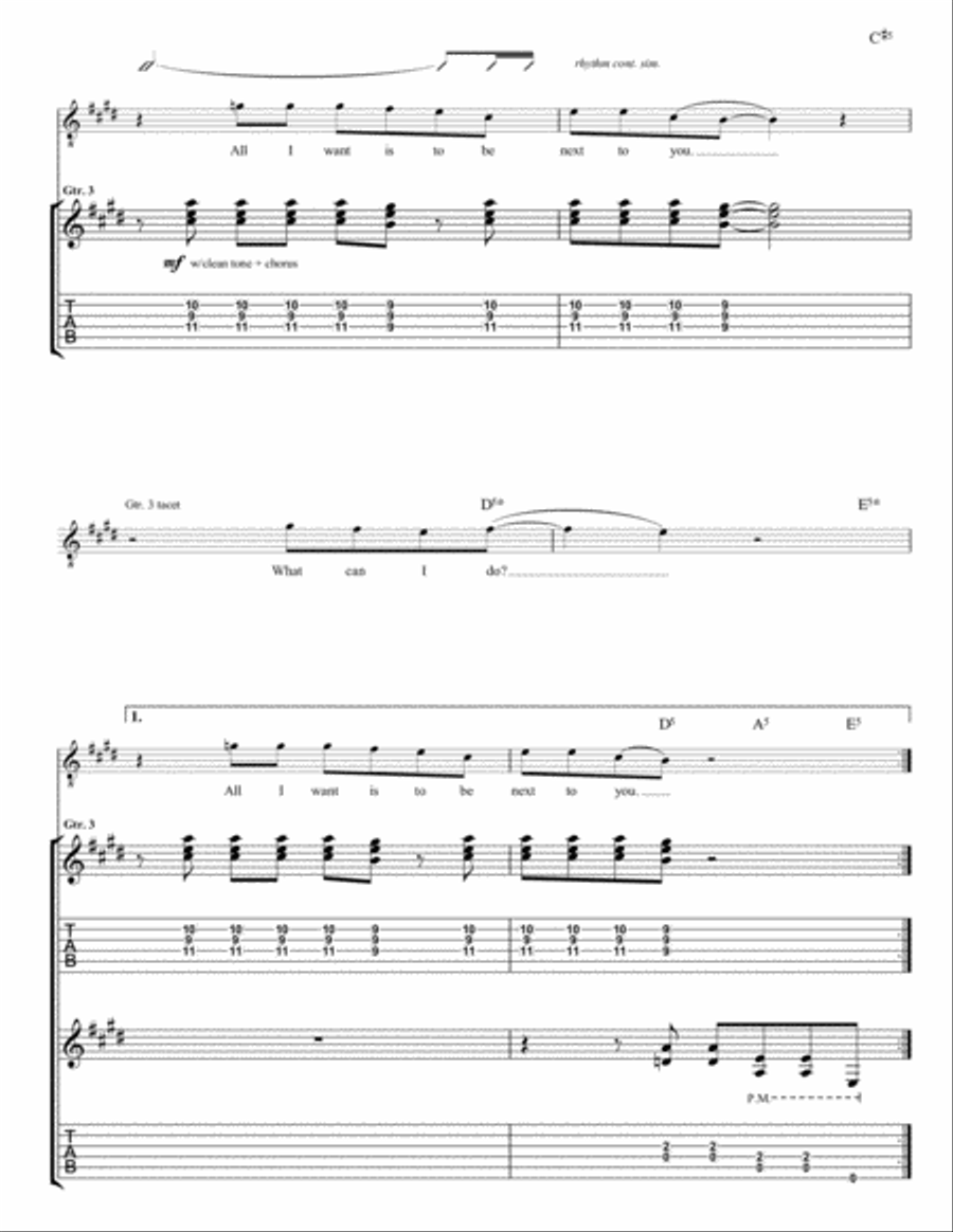 Next To You Electric Guitar scores gallery preview page 3