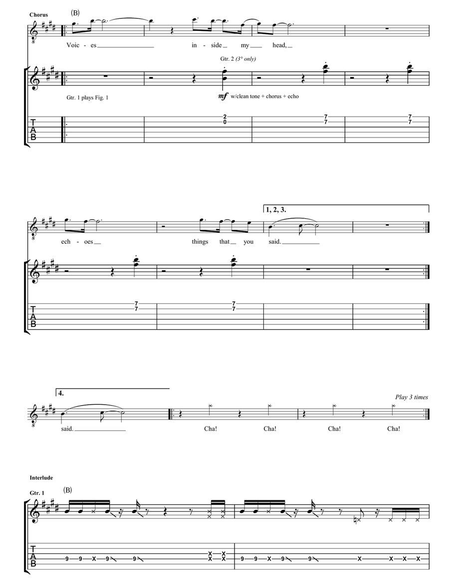 Voices Inside My Head Voices Inside My Head Acoustic Guitar scores gallery preview page 2