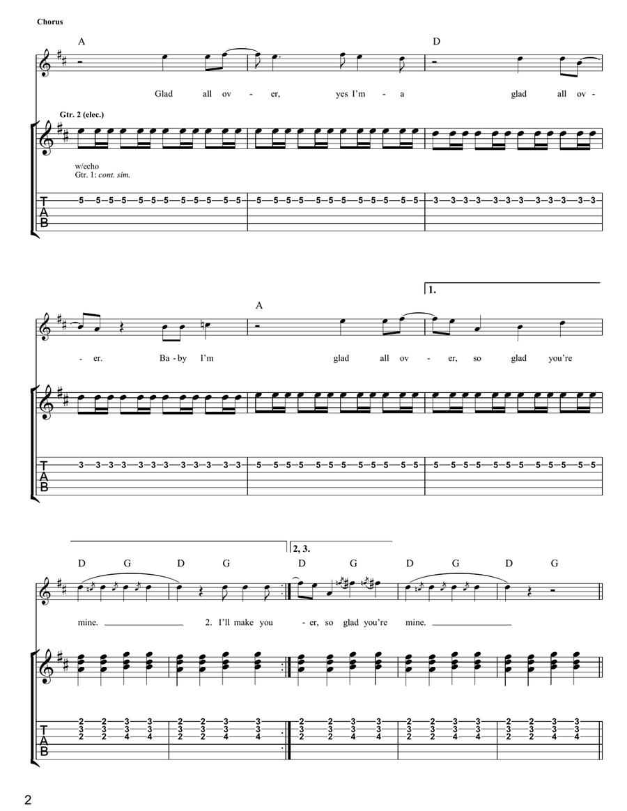 Glad All Over Glad All Over Acoustic Guitar scores gallery preview page 2