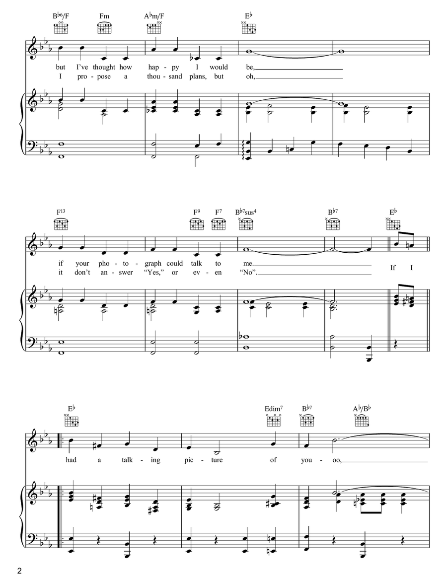 If I Had A Talking Picture Of You Guitar scores gallery preview page 2