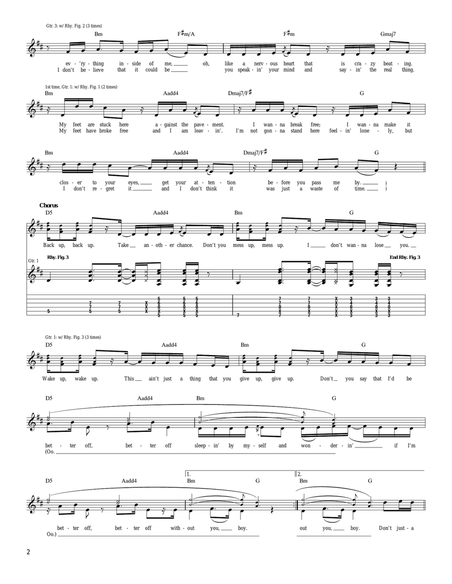 The Little Things The Little Things Acoustic Guitar scores gallery preview page 2