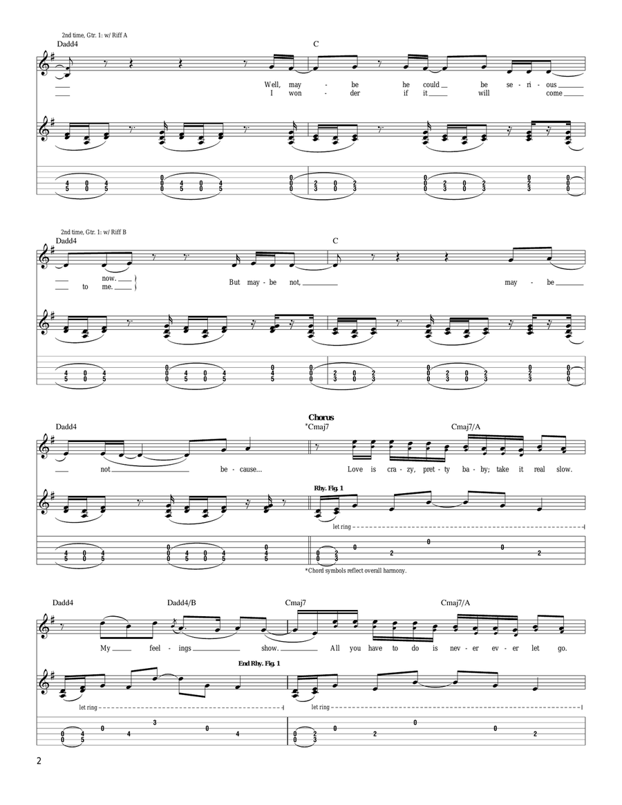 Feelings Show Feelings Show Acoustic Guitar scores gallery preview page 2