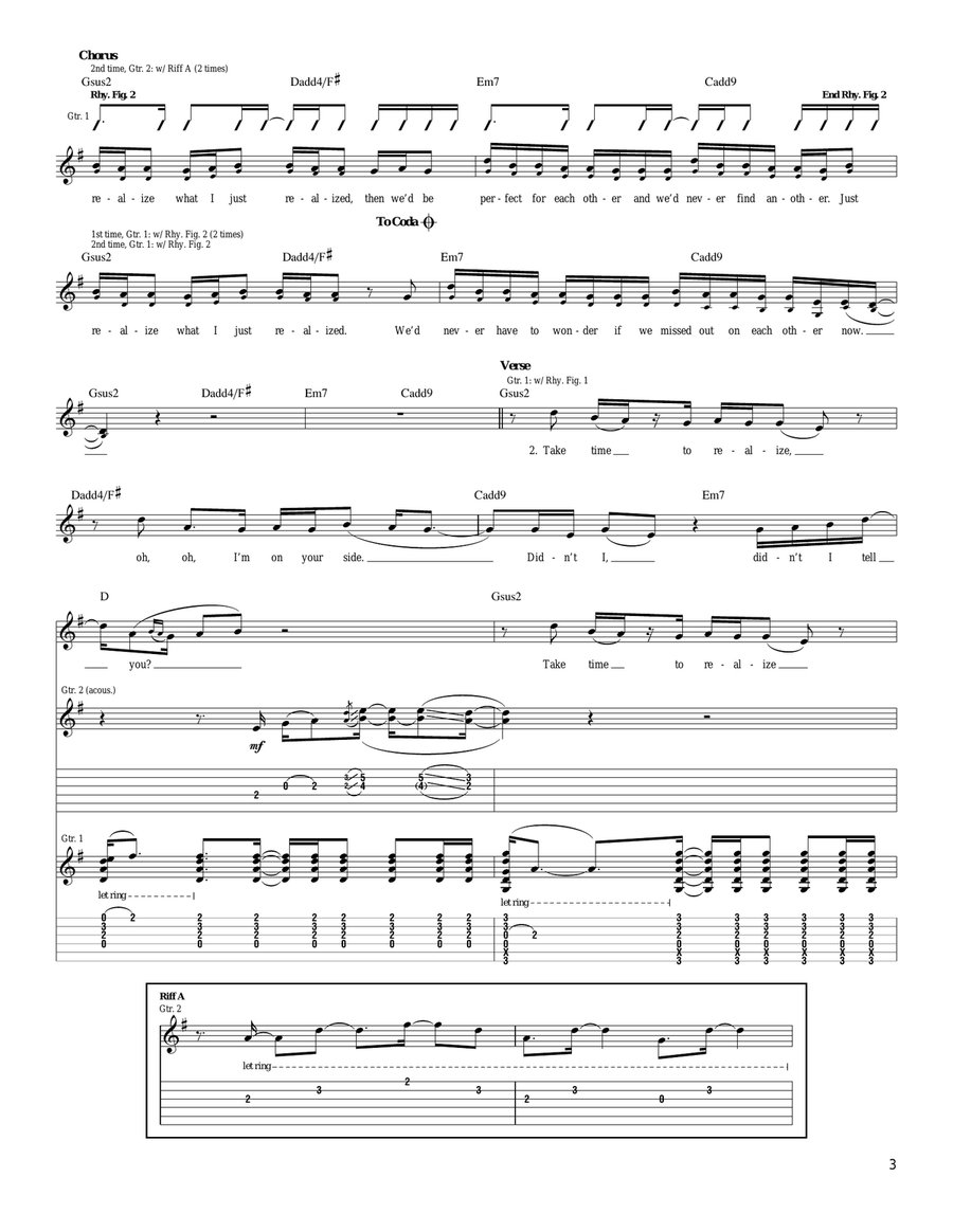 Realize Realize Acoustic Guitar scores gallery preview page 3