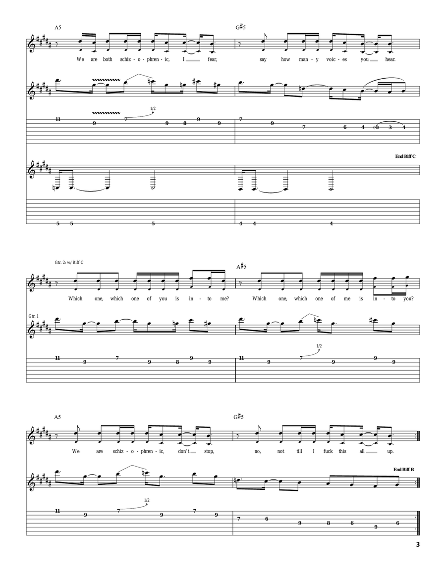 Bitch We Got A Problem Acoustic Guitar scores gallery preview page 3