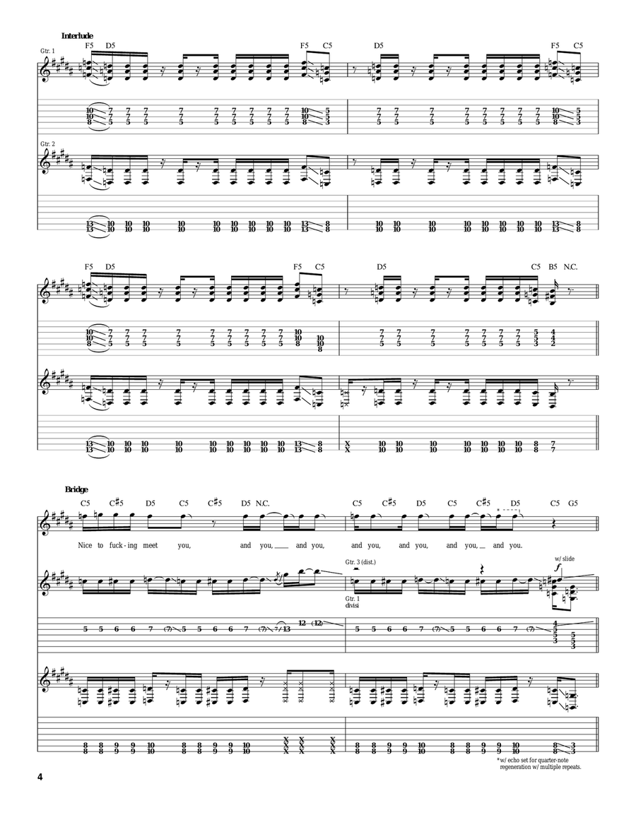 Bitch We Got A Problem Acoustic Guitar scores gallery preview page 4
