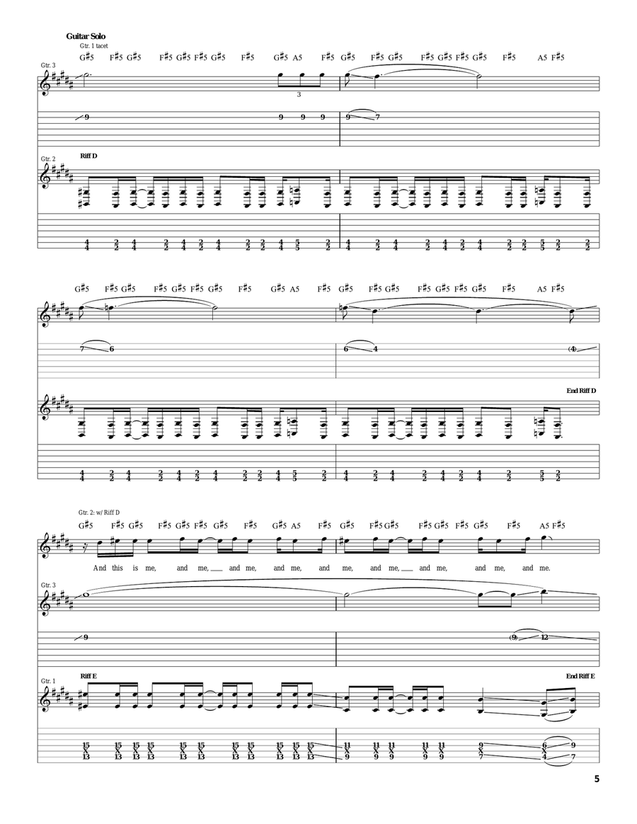 Bitch We Got A Problem Acoustic Guitar scores gallery preview page 5