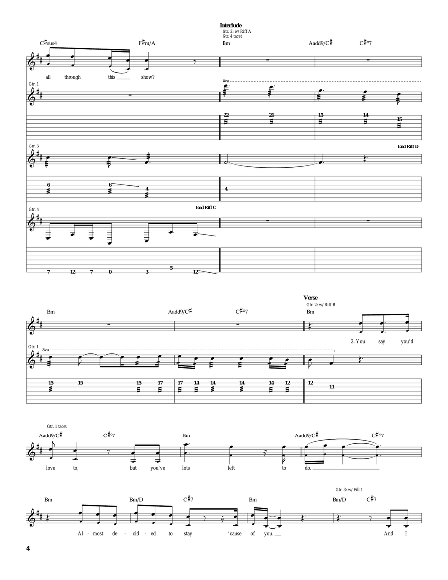 Hushabye Hushabye Acoustic Guitar scores gallery preview page 4