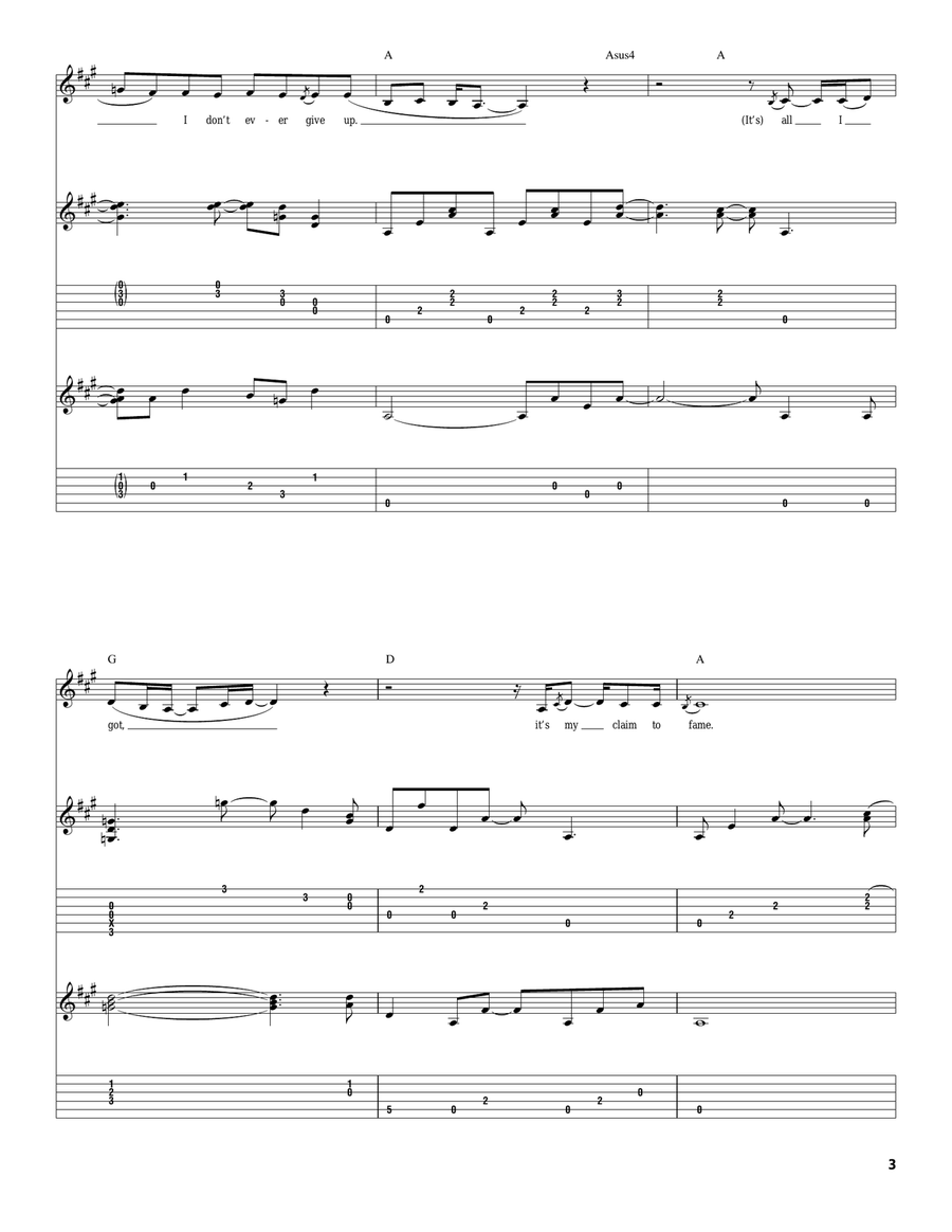 I Don't Ever Give Up I Don't Ever Give Up Acoustic Guitar scores gallery preview page 3