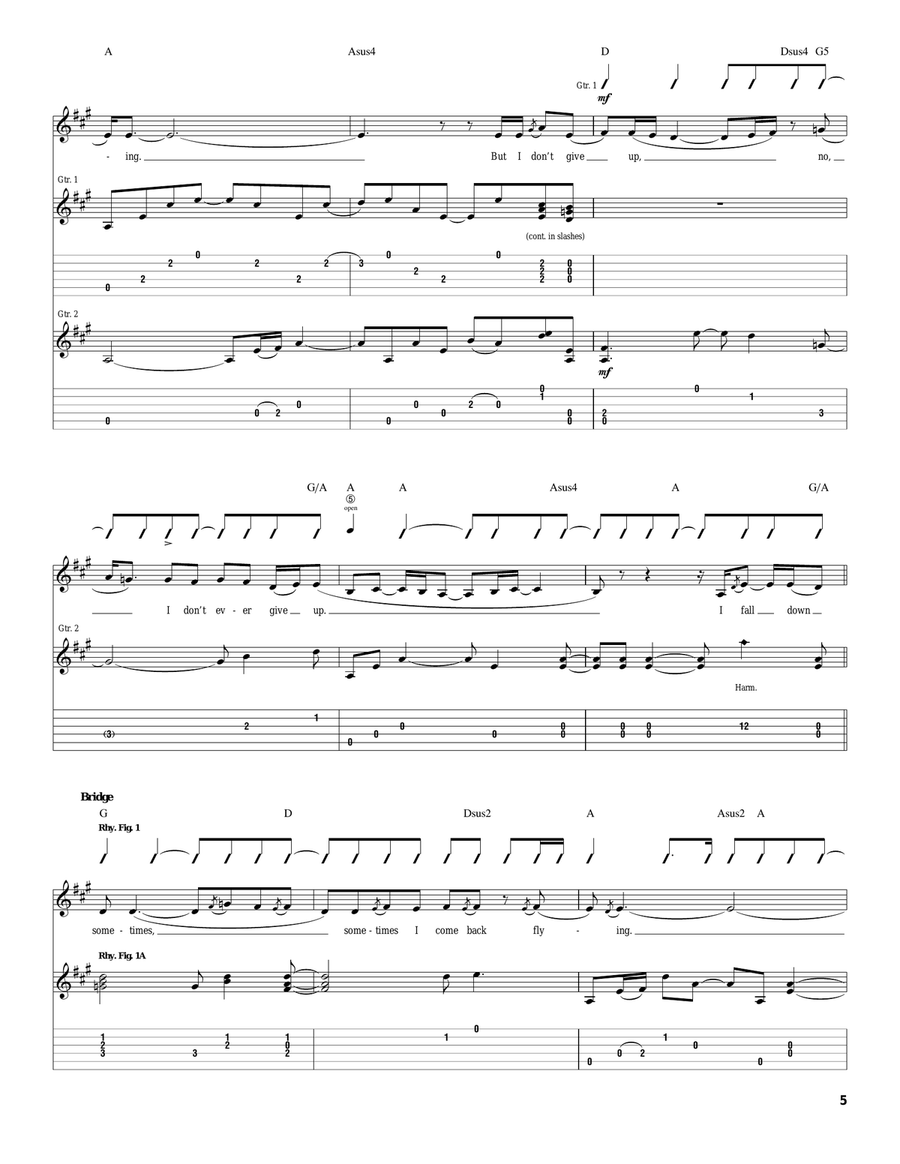 I Don't Ever Give Up I Don't Ever Give Up Acoustic Guitar scores gallery preview page 5