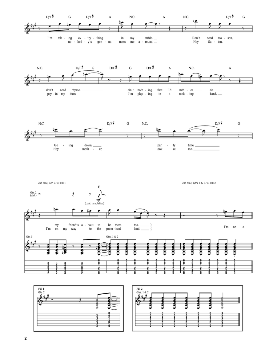 Highway To Hell Acoustic Guitar scores gallery preview page 2