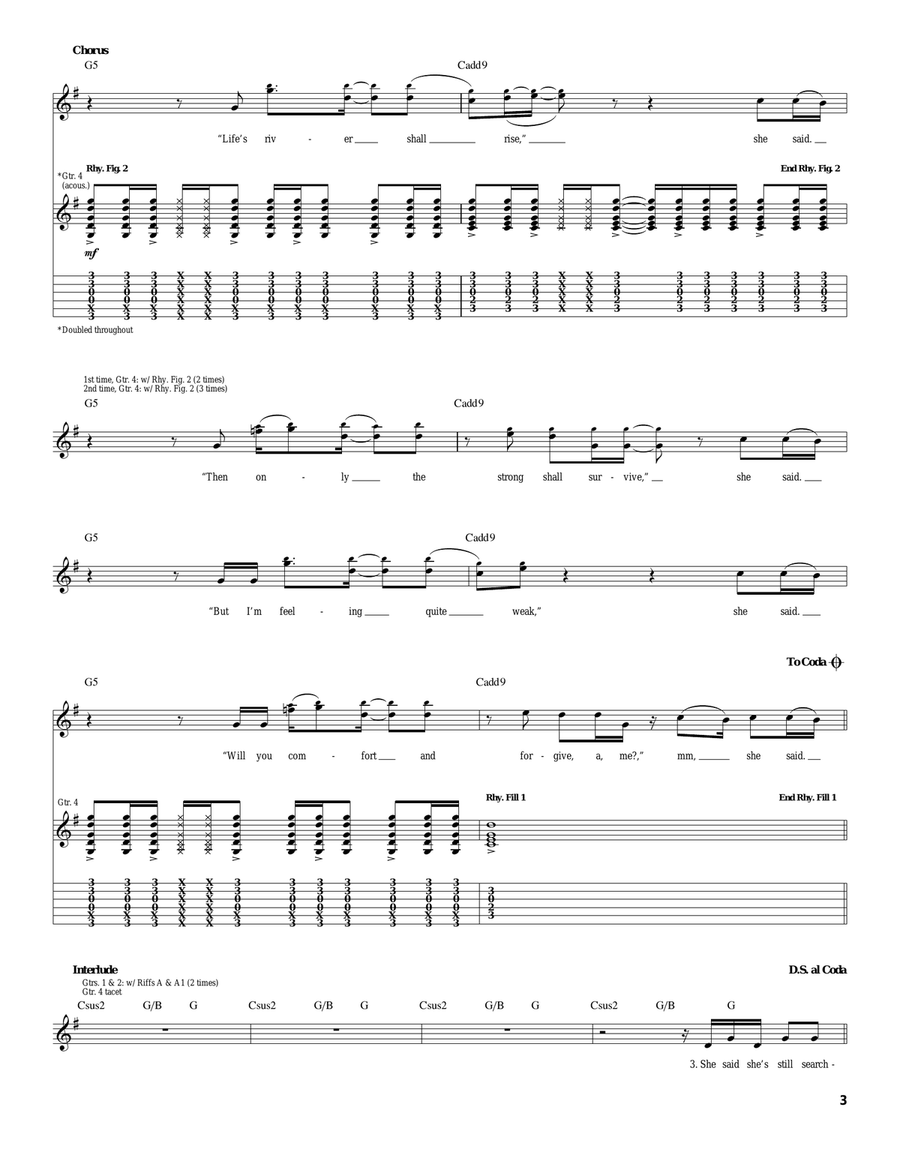 She Said She Said Acoustic Guitar scores gallery preview page 3