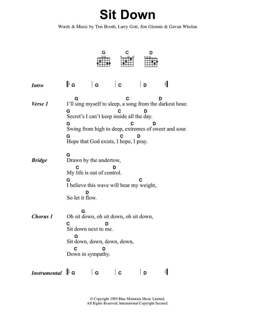Sit Down Acoustic Guitar scores gallery preview page 1