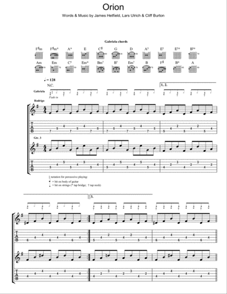 Orion Electric Guitar scores gallery preview page 1
