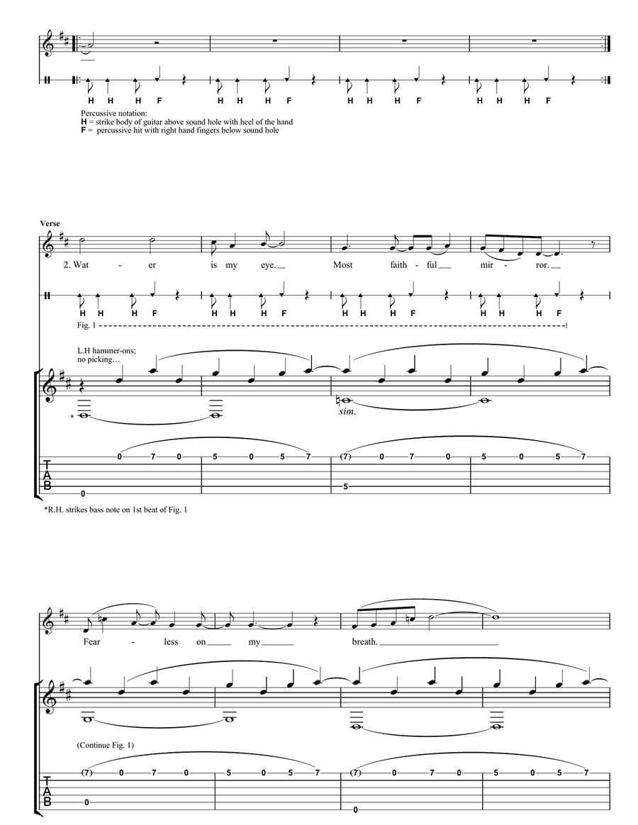 Teardrop Teardrop Acoustic Guitar scores gallery preview page 2