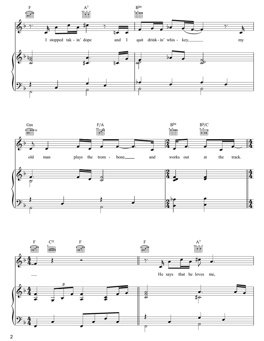 Christmas Card From A Hooker In Minneapolis Piano, Vocal, Guitar scores gallery preview page 2