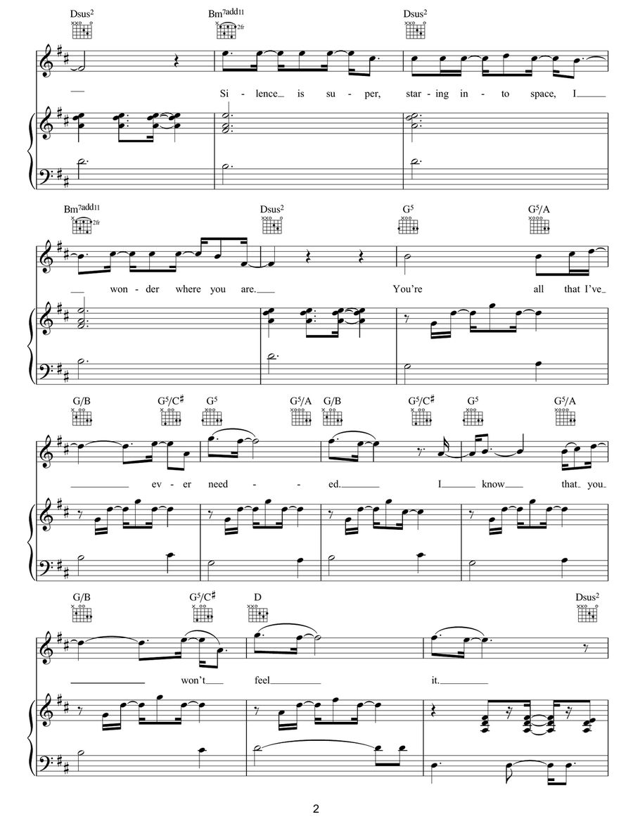 Pressure Suit Pressure Suit Piano, Vocal, Guitar scores gallery preview page 2