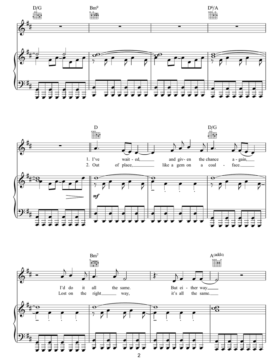Ashes Ashes Acoustic Guitar scores gallery preview page 2