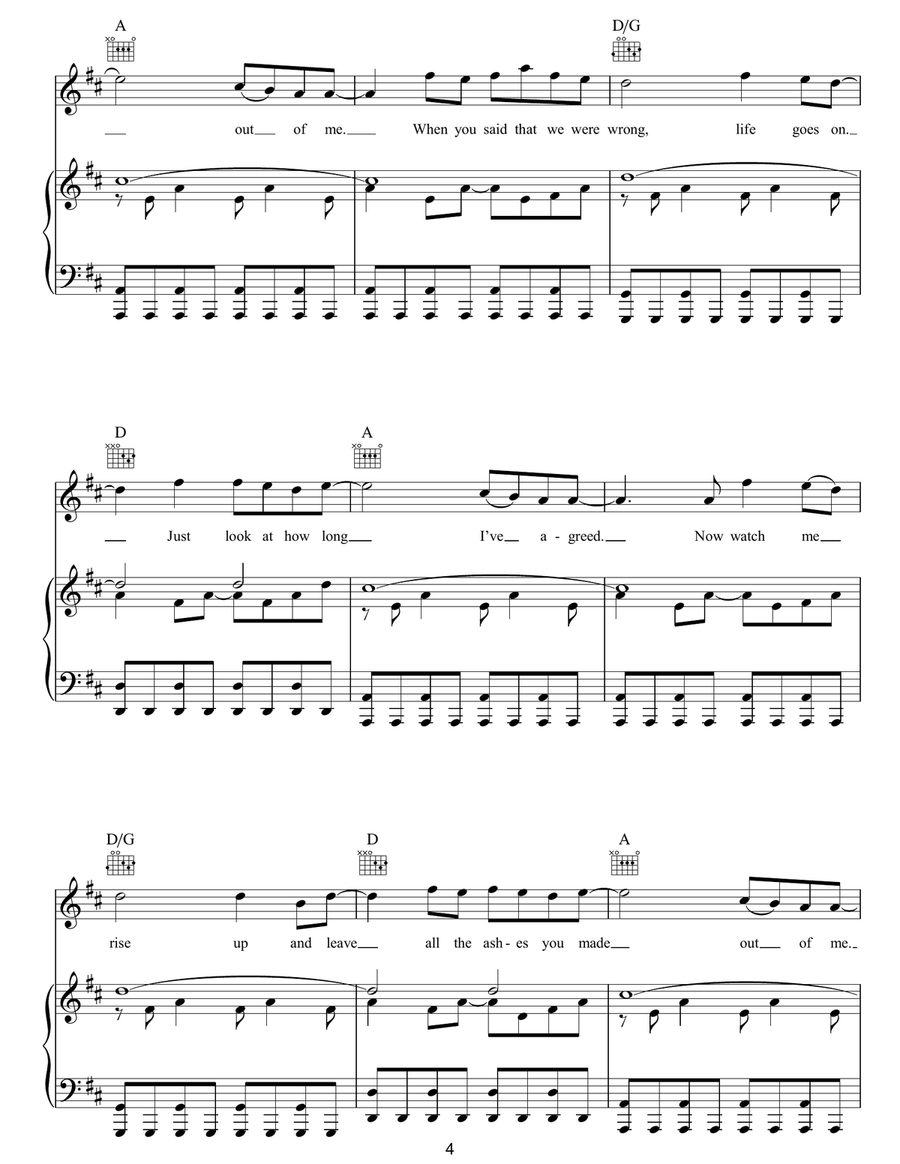 Ashes Ashes Acoustic Guitar scores gallery preview page 4