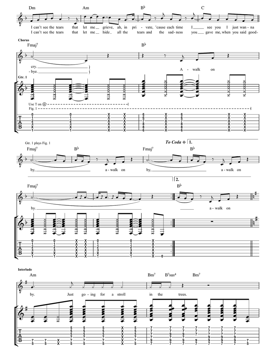 Walk On By Walk On By Guitar Tablature scores gallery preview page 2