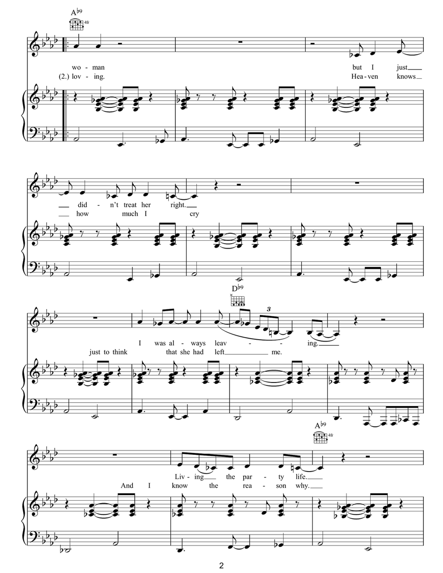 Let Your Loss Be Your Lesson Piano, Vocal, Guitar scores gallery preview page 2