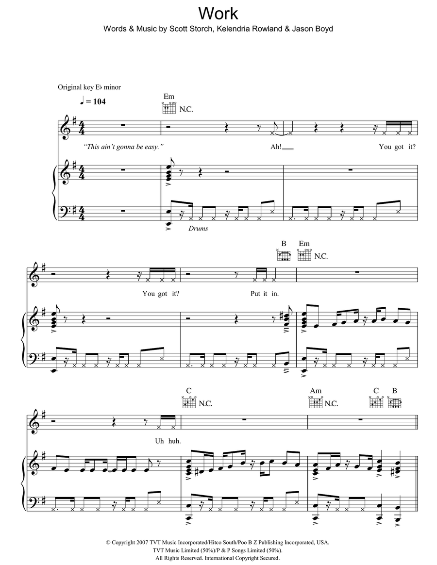 Work Guitar scores gallery preview page 1
