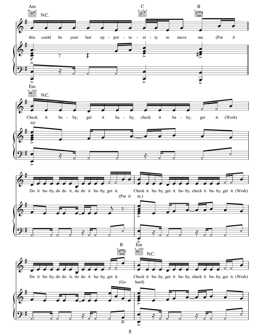 Work Guitar scores gallery preview page 5