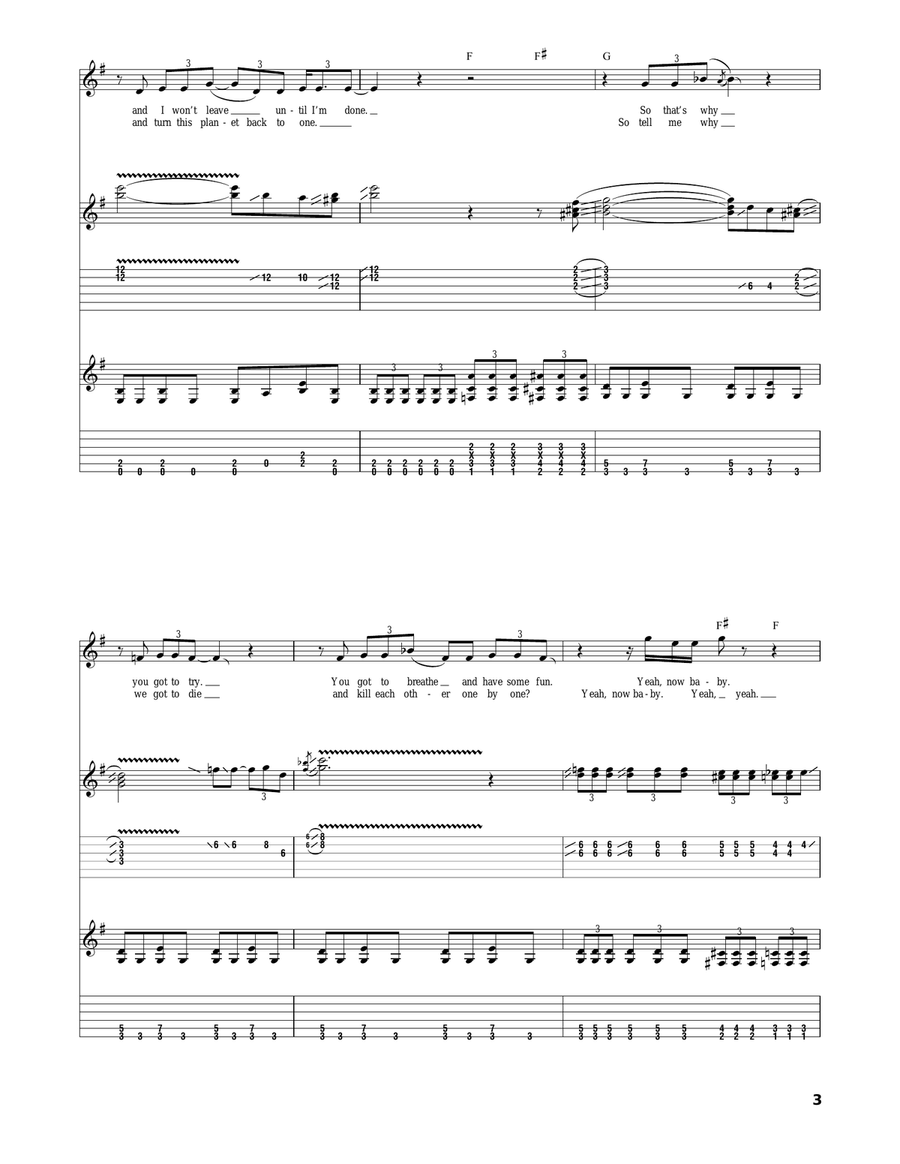 Are You Gonna Go My Way Acoustic Guitar scores gallery preview page 3
