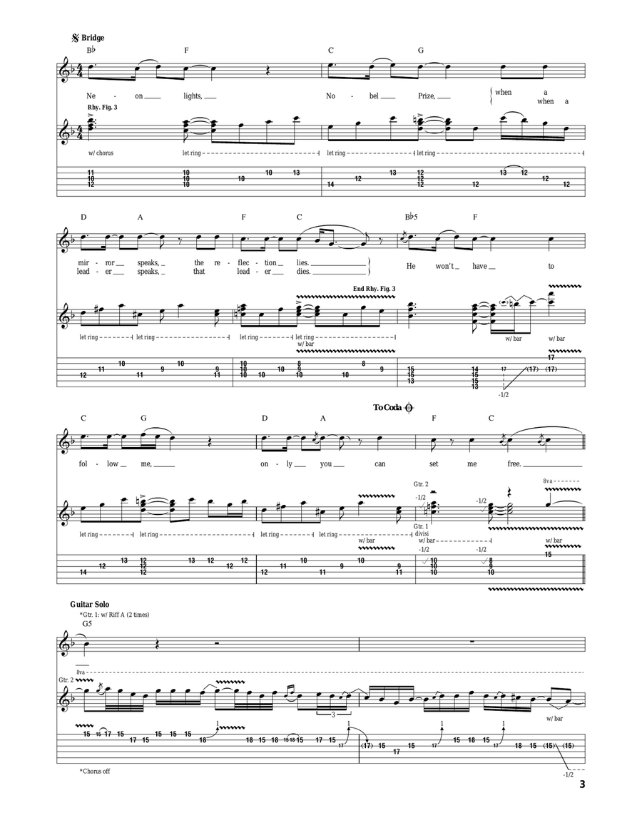 Cult Of Personality Cult Of Personality Acoustic Guitar scores gallery preview page 3