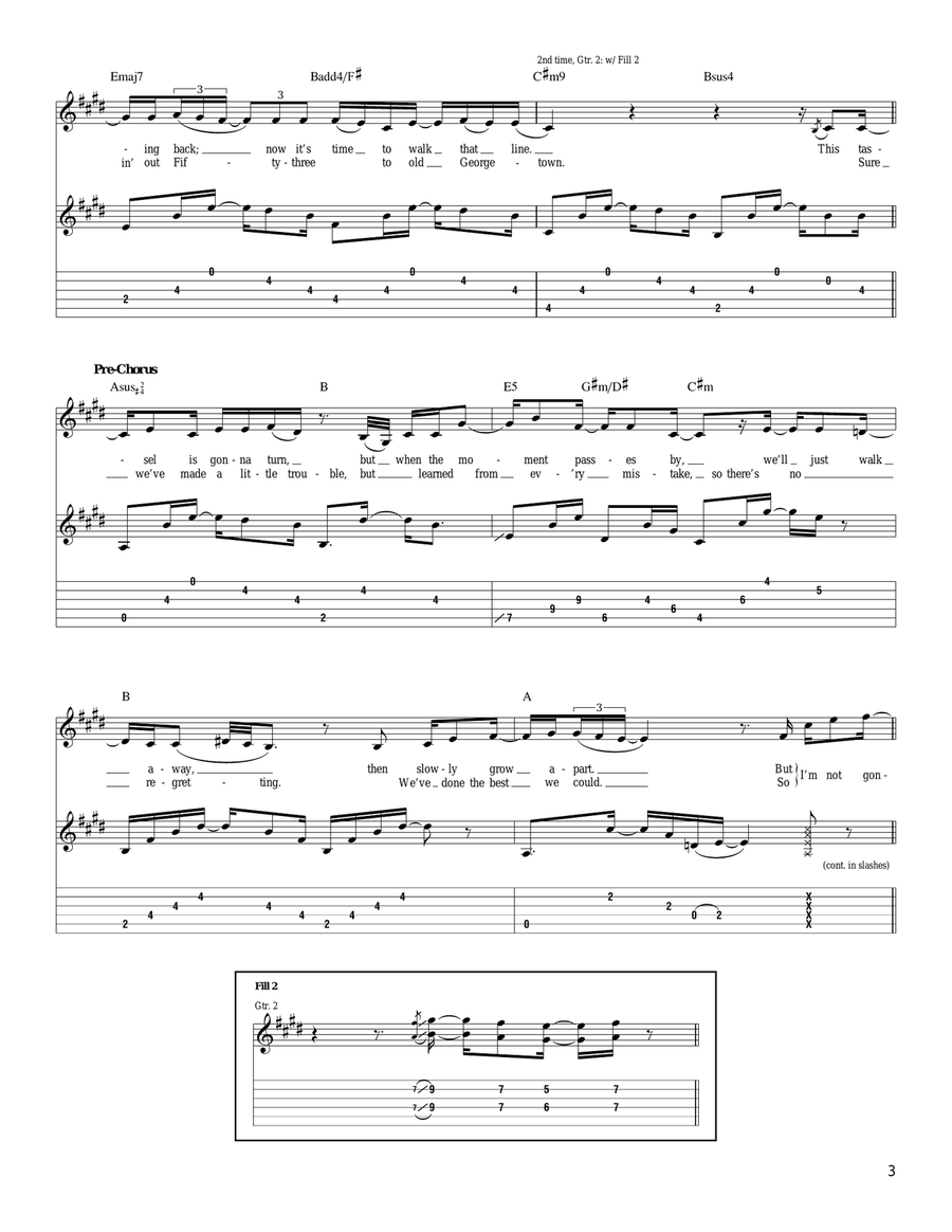 I'm Not Gonna Cry I'm Not Gonna Cry Acoustic Guitar scores gallery preview page 3